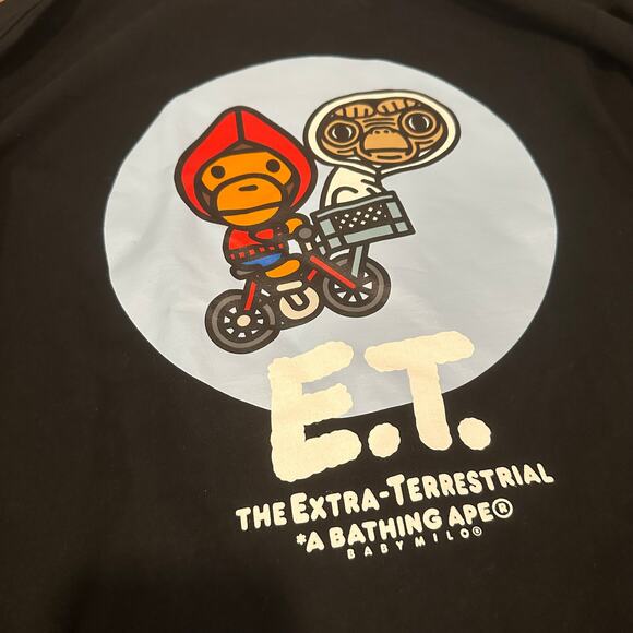 BAPE x E.T. Baby Milo Long-Sleeve Tee – Black XL – Lightly Used - Picture 2 of 12